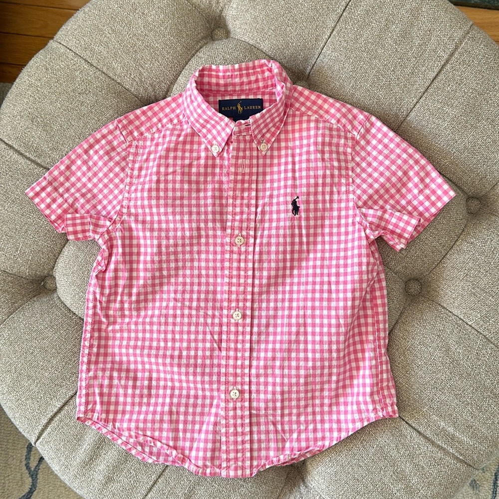 Ralph Lauren Short Sleeve Gingham Button Down